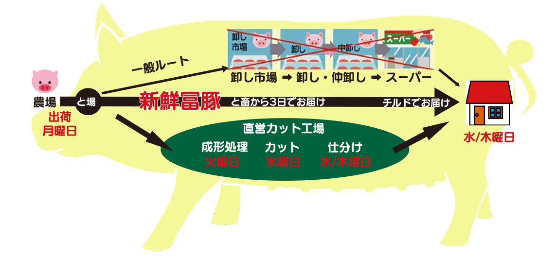 新鮮冨豚がお宅に届くまで